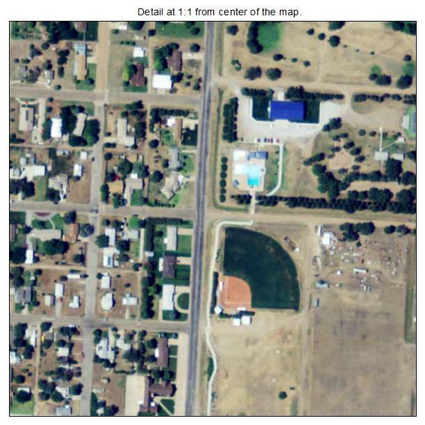 Plains, Kansas aerial imagery detail
