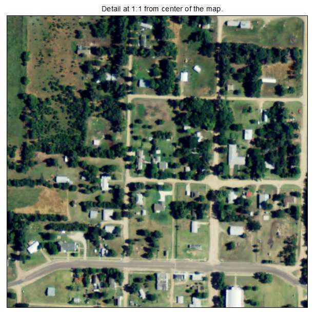 Plevna, Kansas aerial imagery detail