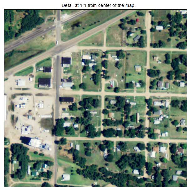 Preston, Kansas aerial imagery detail