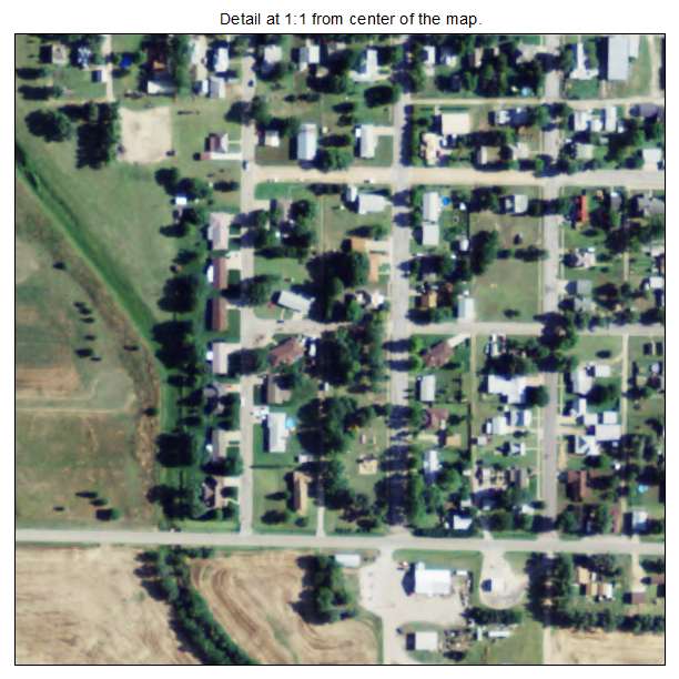 Pretty Prairie, Kansas aerial imagery detail