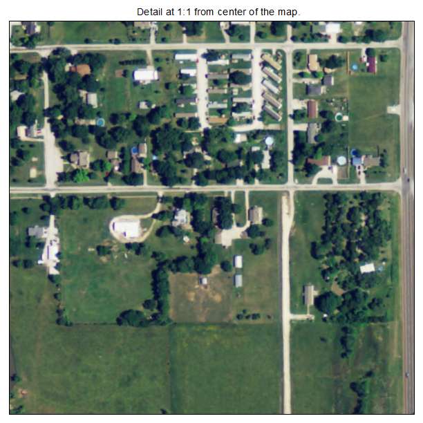 Princeton, Kansas aerial imagery detail