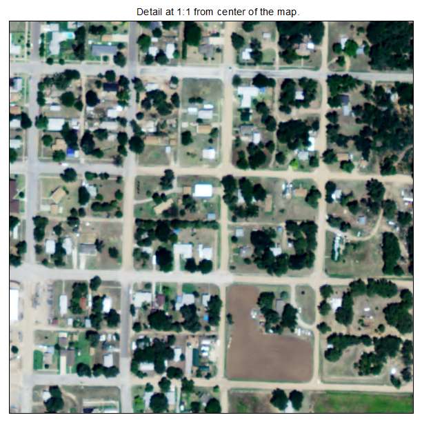 Protection, Kansas aerial imagery detail