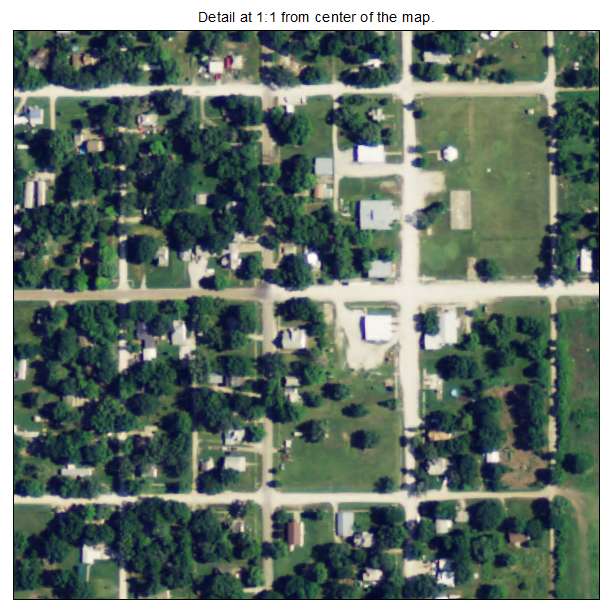 Quenemo, Kansas aerial imagery detail