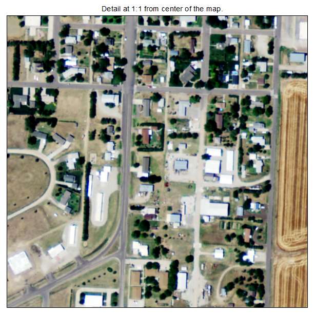 Quinter, Kansas aerial imagery detail