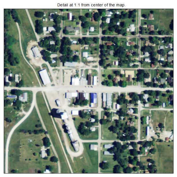 Richmond, Kansas aerial imagery detail