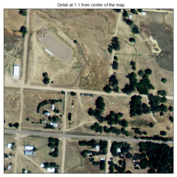 Russell Springs, Kansas aerial imagery detail
