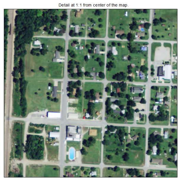 Scammon, Kansas aerial imagery detail