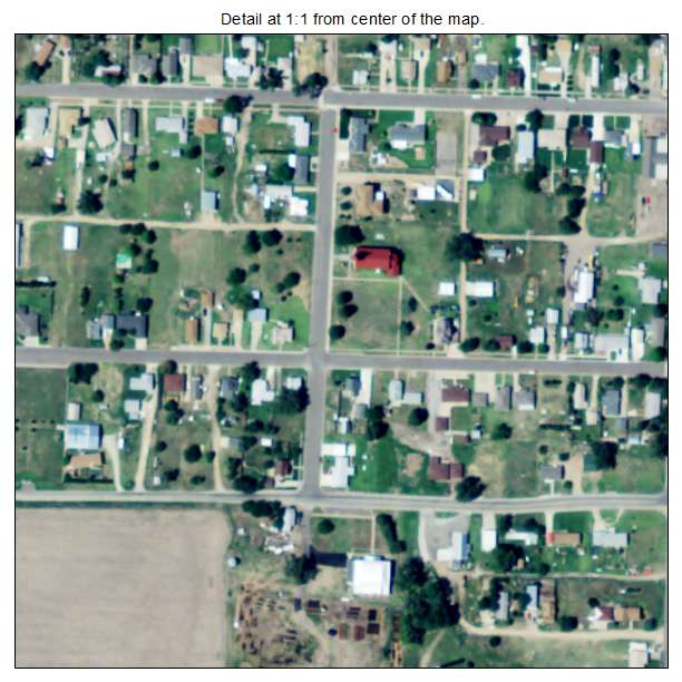 Schoenchen, Kansas aerial imagery detail
