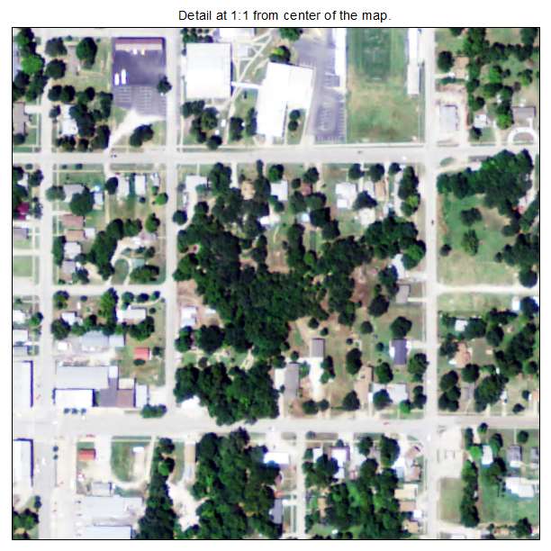 Sedan, Kansas aerial imagery detail