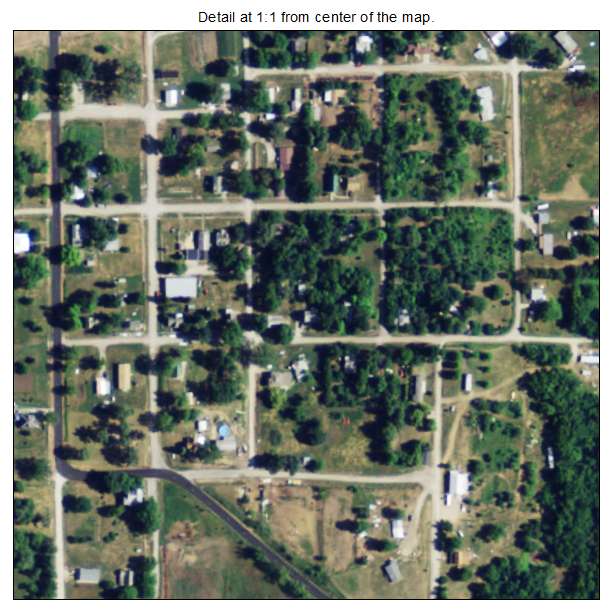Severance, Kansas aerial imagery detail