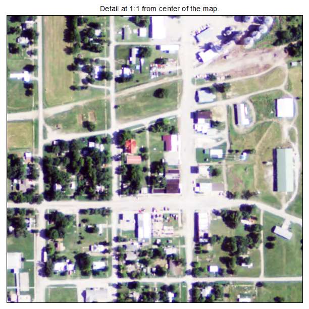 Severy, Kansas aerial imagery detail