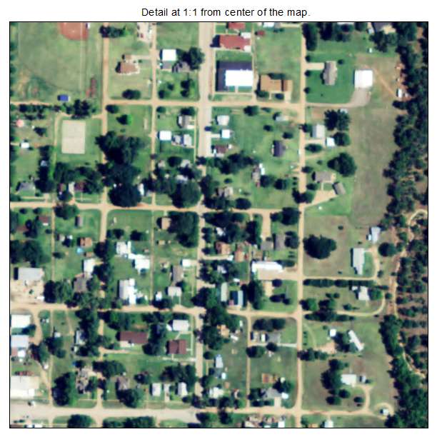 Sharon, Kansas aerial imagery detail