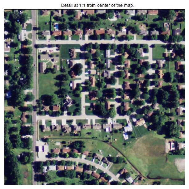 Silver Lake, Kansas aerial imagery detail