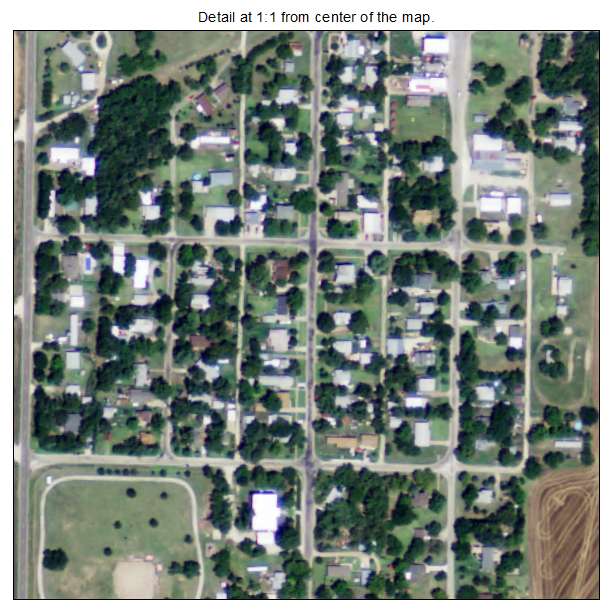 Smolan, Kansas aerial imagery detail