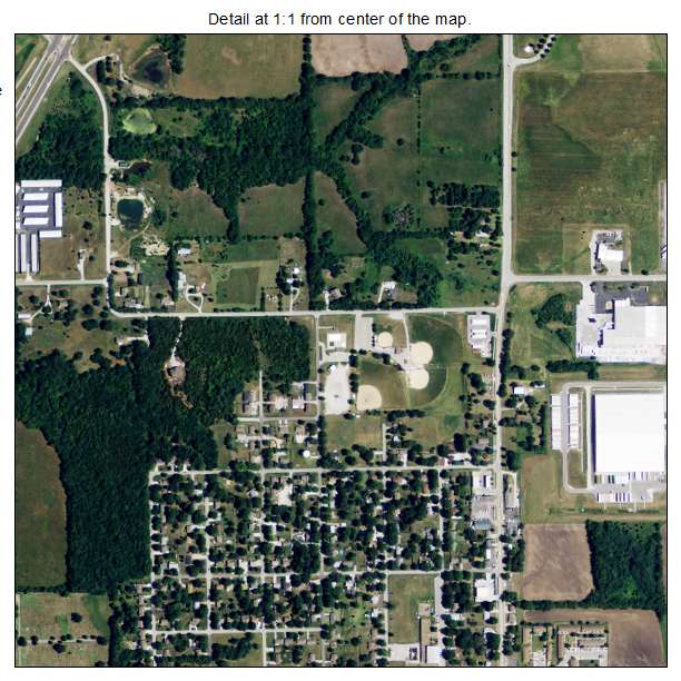 Spring Hill, Kansas aerial imagery detail