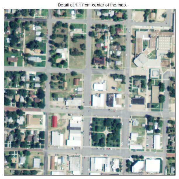 St John, Kansas aerial imagery detail