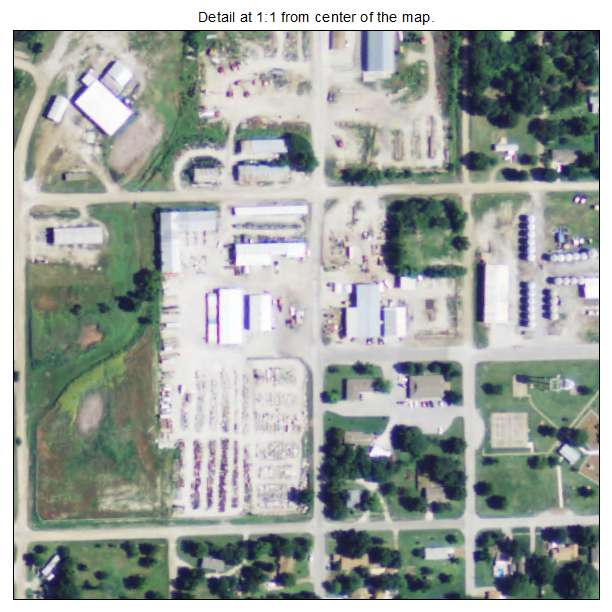 St Paul, Kansas aerial imagery detail