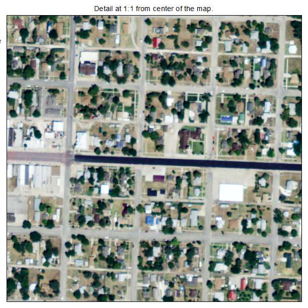 Stockton, Kansas aerial imagery detail