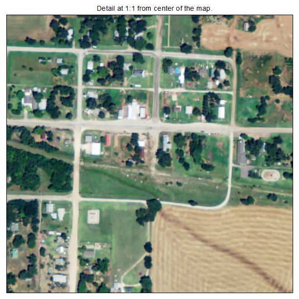 Sun City, Kansas aerial imagery detail