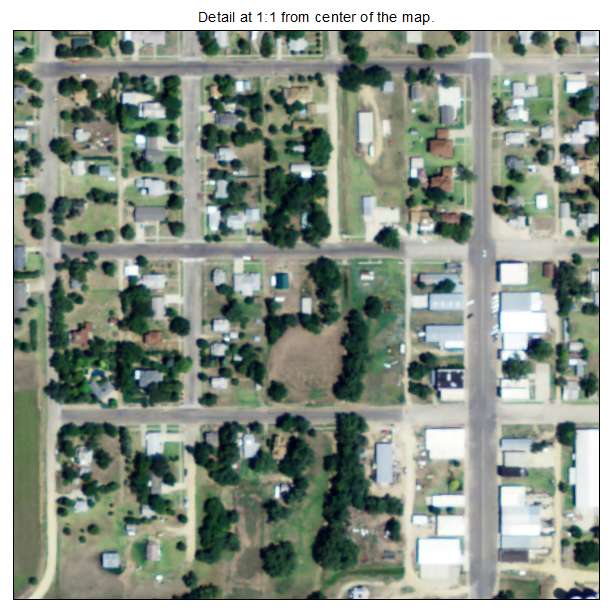 Sylvan Grove, Kansas aerial imagery detail