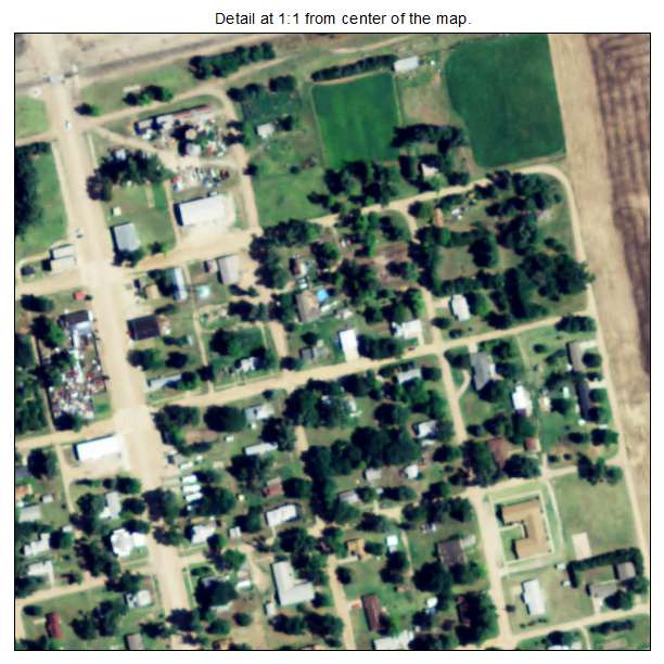 Sylvia, Kansas aerial imagery detail