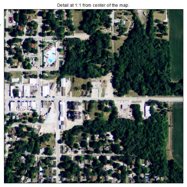 Tonganoxie, Kansas aerial imagery detail