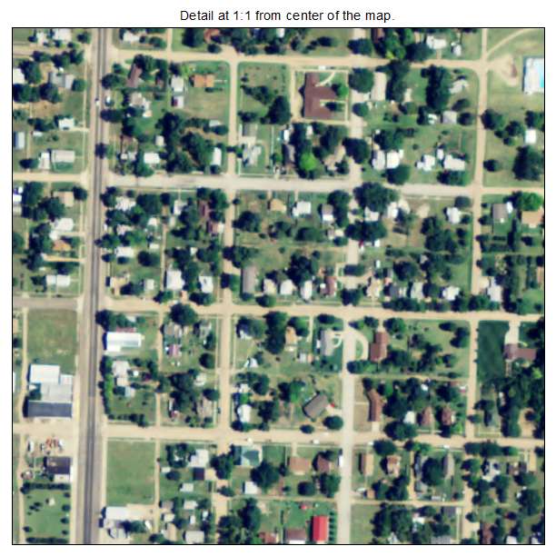 Turon, Kansas aerial imagery detail