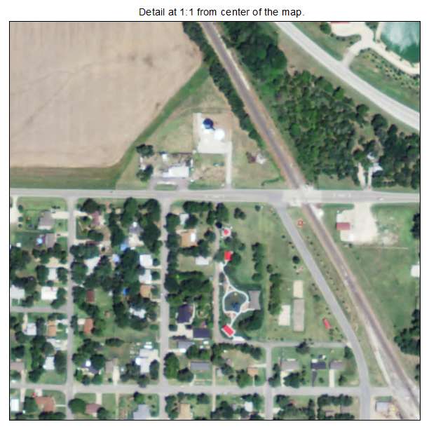 Udall, Kansas aerial imagery detail