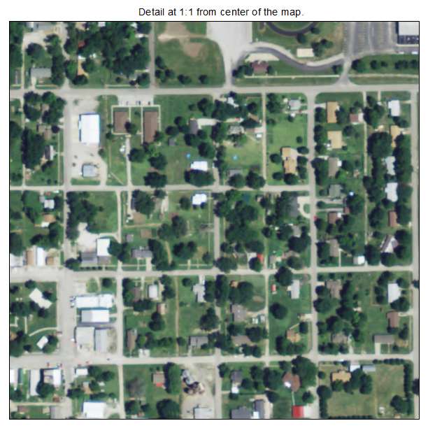 Uniontown, Kansas aerial imagery detail
