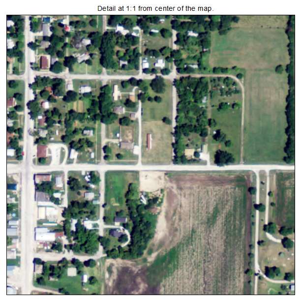 Vermillion, Kansas aerial imagery detail