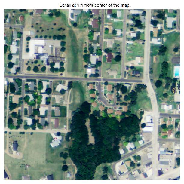 Victoria, Kansas aerial imagery detail
