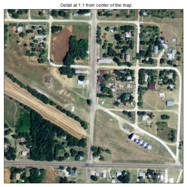 Waldo, Kansas aerial imagery detail