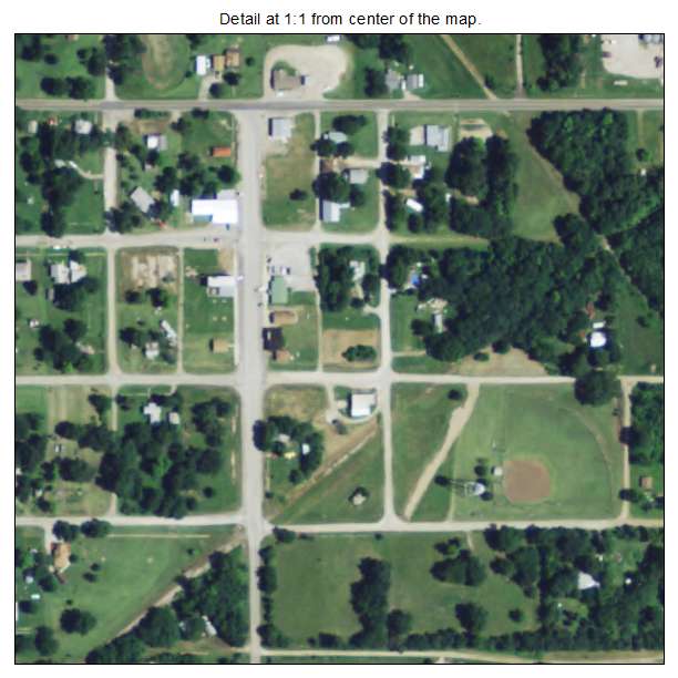 Walnut, Kansas aerial imagery detail