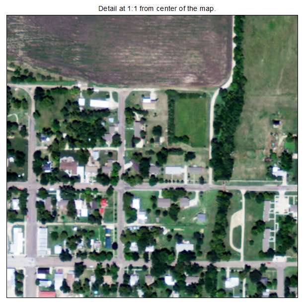 Waterville, Kansas aerial imagery detail