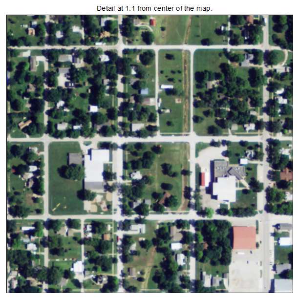 Waverly, Kansas aerial imagery detail