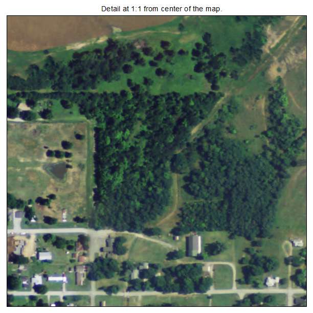 Weir, Kansas aerial imagery detail