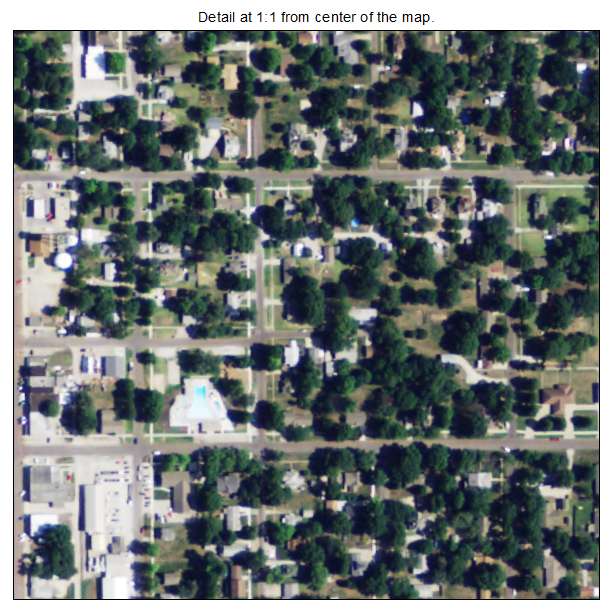 Wellsville, Kansas aerial imagery detail