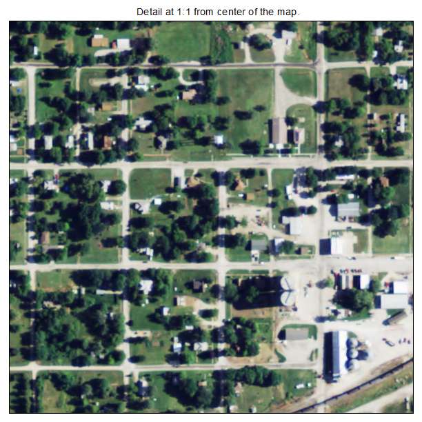 Westphalia, Kansas aerial imagery detail