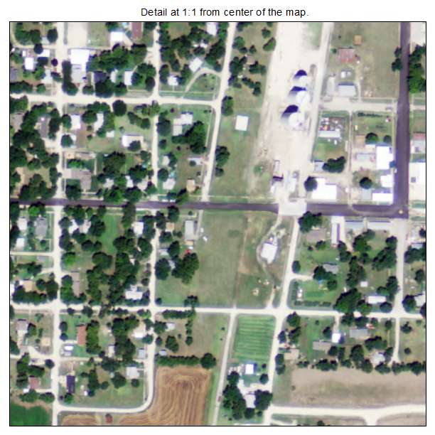 Woodbine, Kansas aerial imagery detail