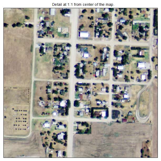 Zurich, Kansas aerial imagery detail