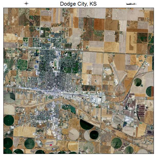 Dodge City, KS air photo map