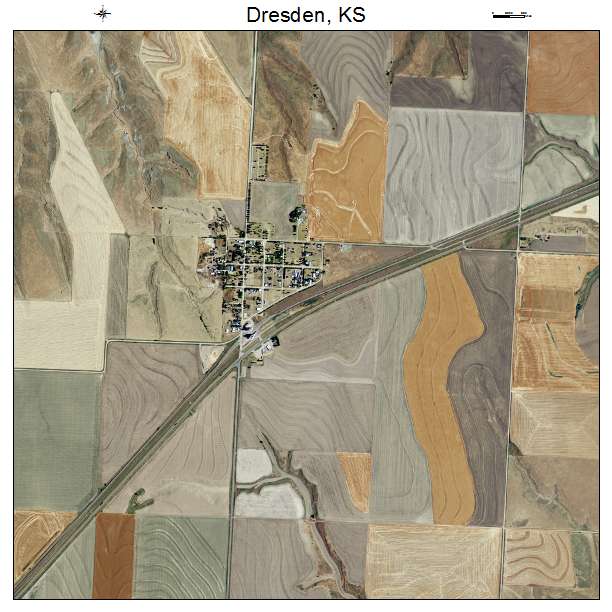 Dresden, KS air photo map