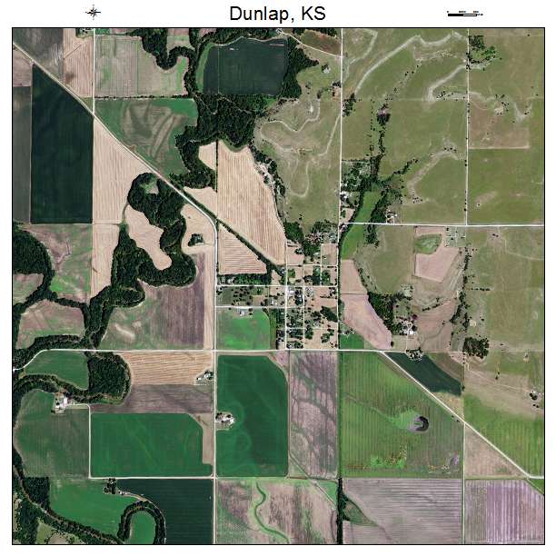 Dunlap, KS air photo map