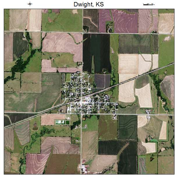 Dwight, KS air photo map