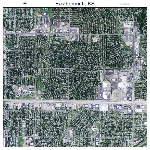 Eastborough, KS air photo map