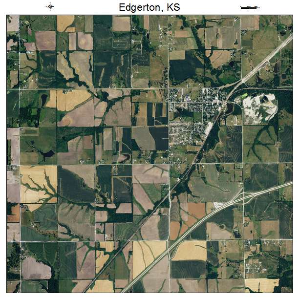 Edgerton, KS air photo map