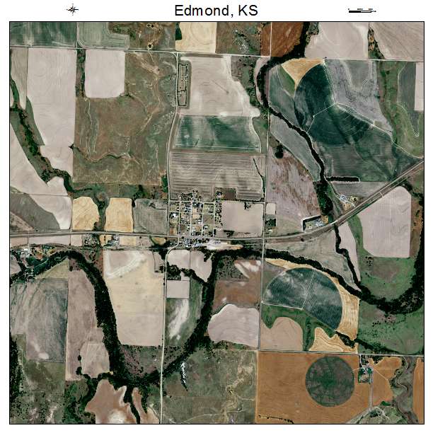 Edmond, KS air photo map