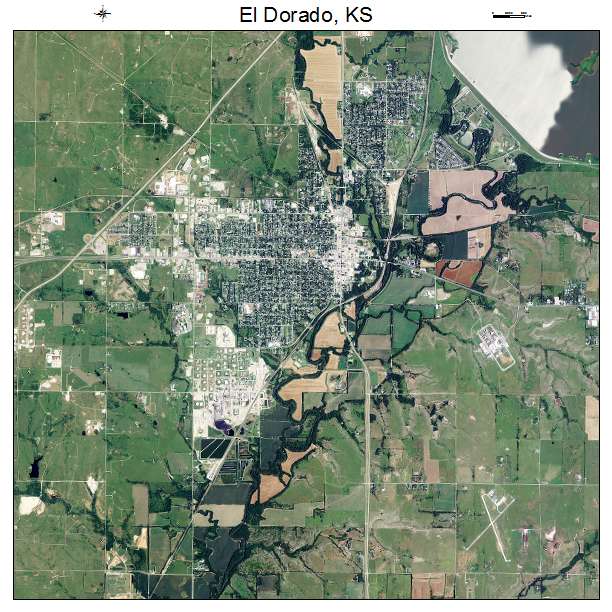Aerial Photography Map of El Dorado, KS Kansas