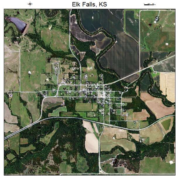 Elk Falls, KS air photo map