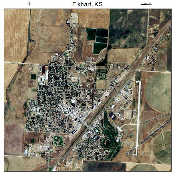 Elkhart, KS air photo map